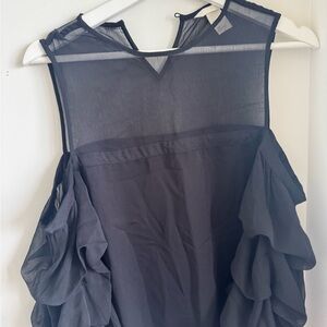 H&M Black Sheer Top